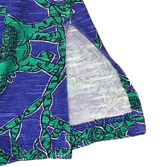 Lilly Pulitzer Noelle Hooded Elephant Print Long Sleeve Tunic Pullover Top Large - Picture 6 of 11